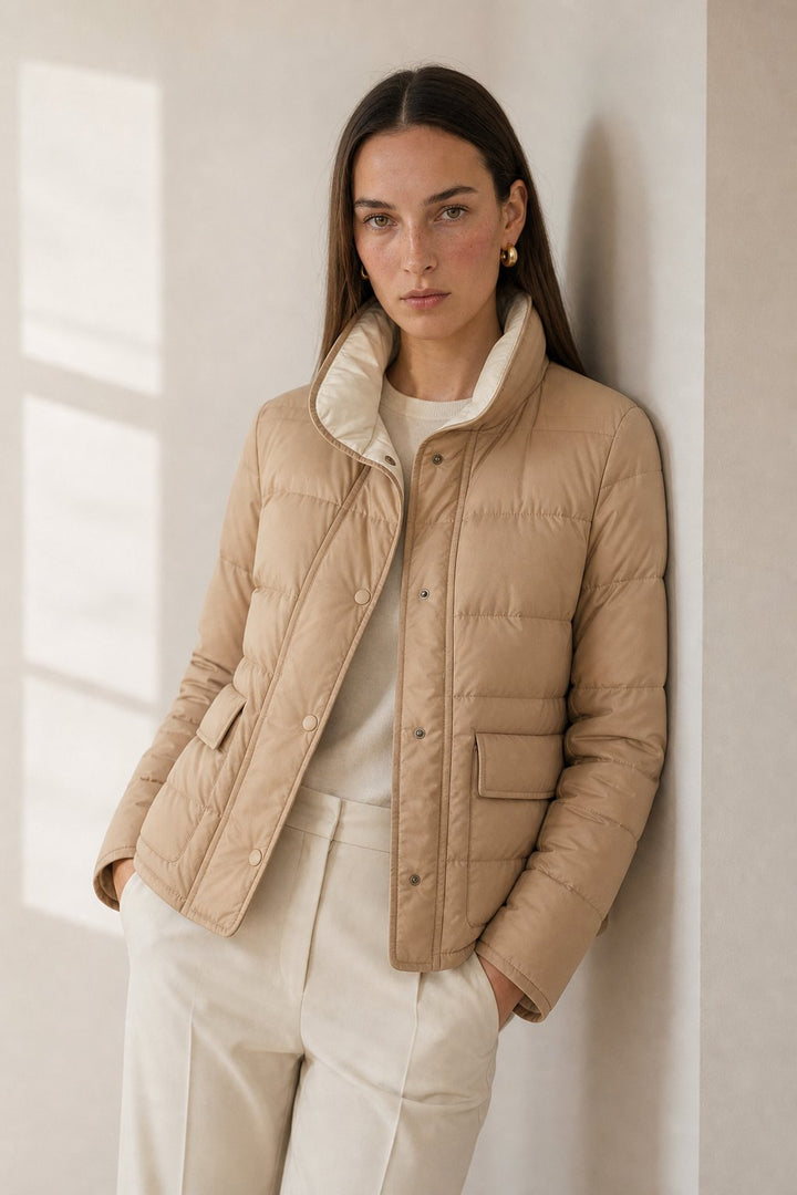 Elena | Chaqueta Acolchada Mujer Cuello Alto