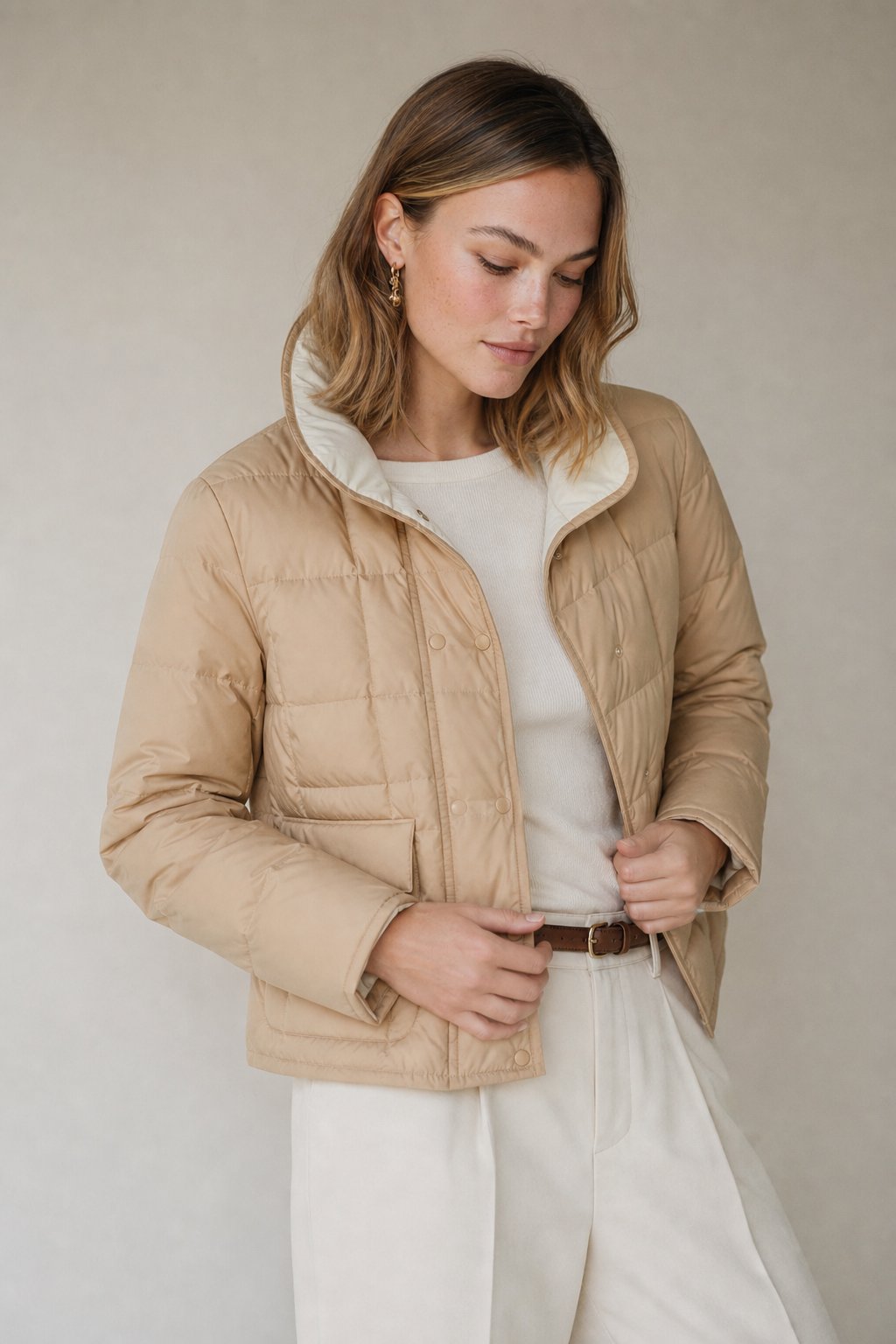 Elena | Chaqueta Acolchada Mujer Cuello Alto