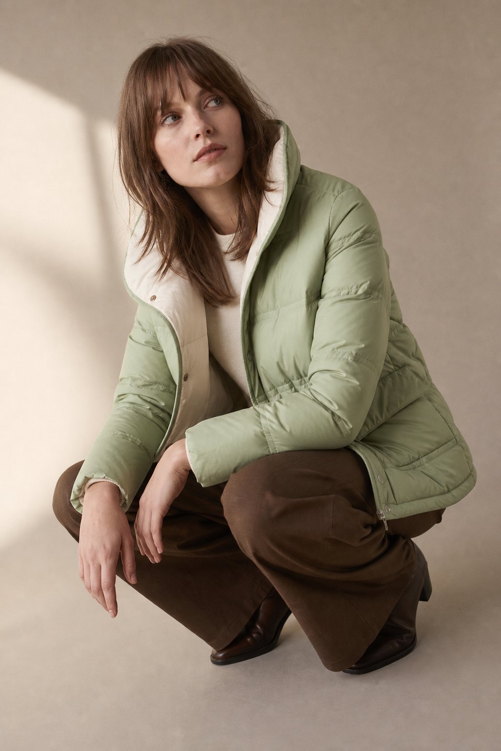 Elena | Chaqueta Acolchada Mujer Cuello Alto