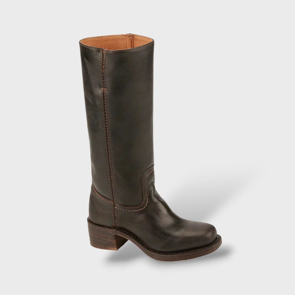 Diana | Botas Altas de Piel con Tacón