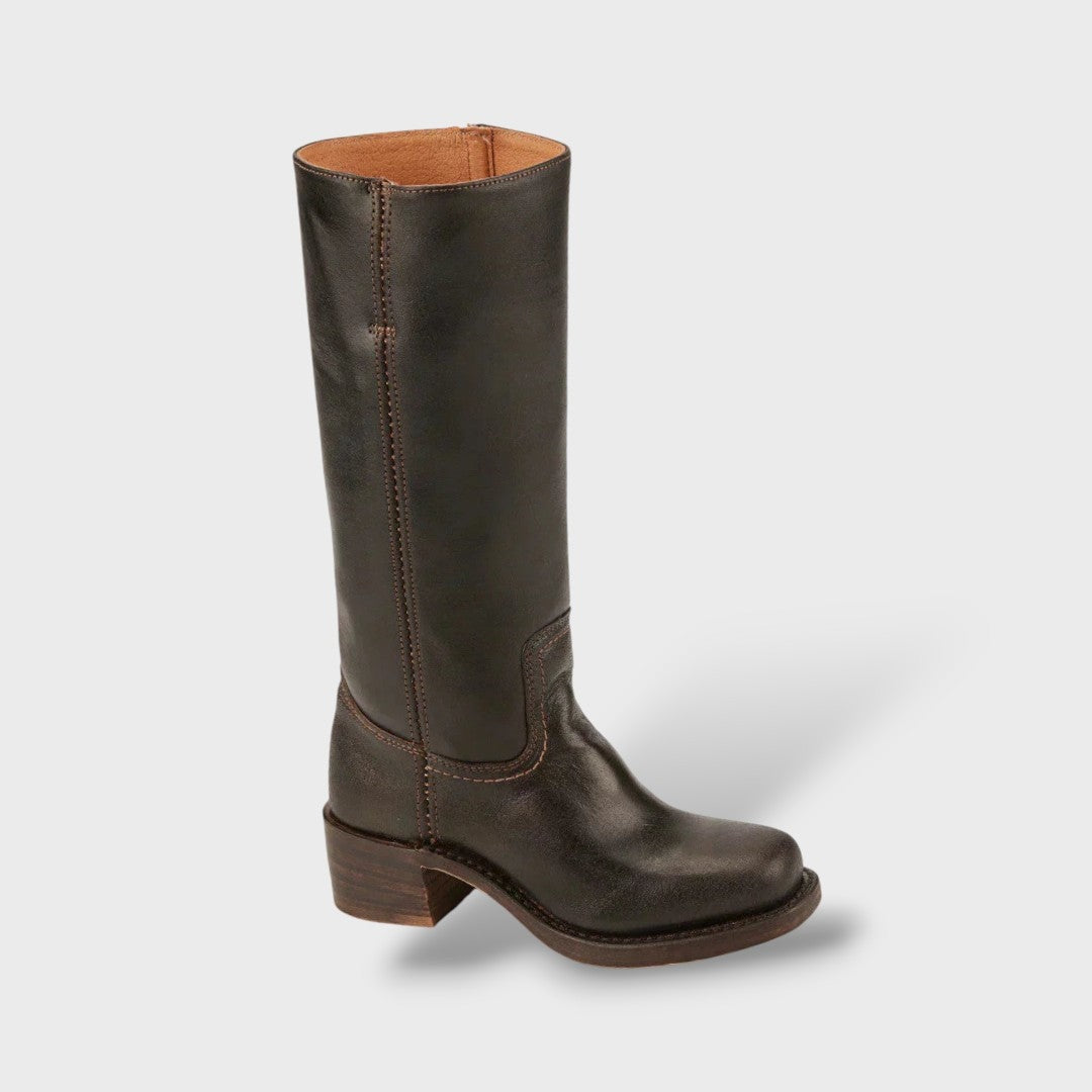 Diana | Botas Altas de Piel con Tacón