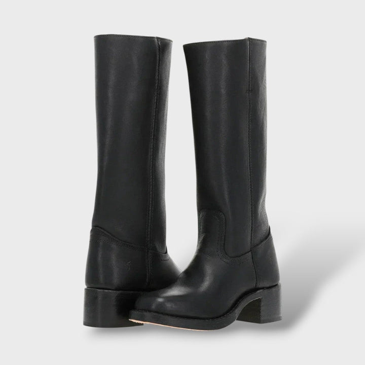 Diana | Botas Altas de Piel con Tacón