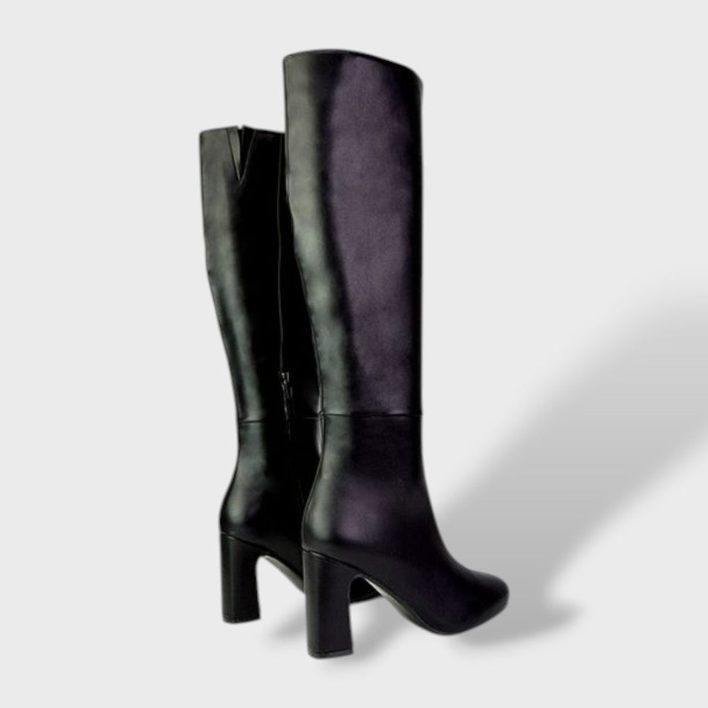 Sofía | Botas Altas de Cuero con Tacón Grueso