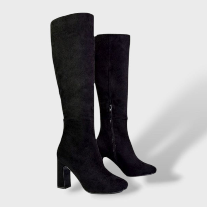 Sofía | Botas Altas de Cuero con Tacón Grueso