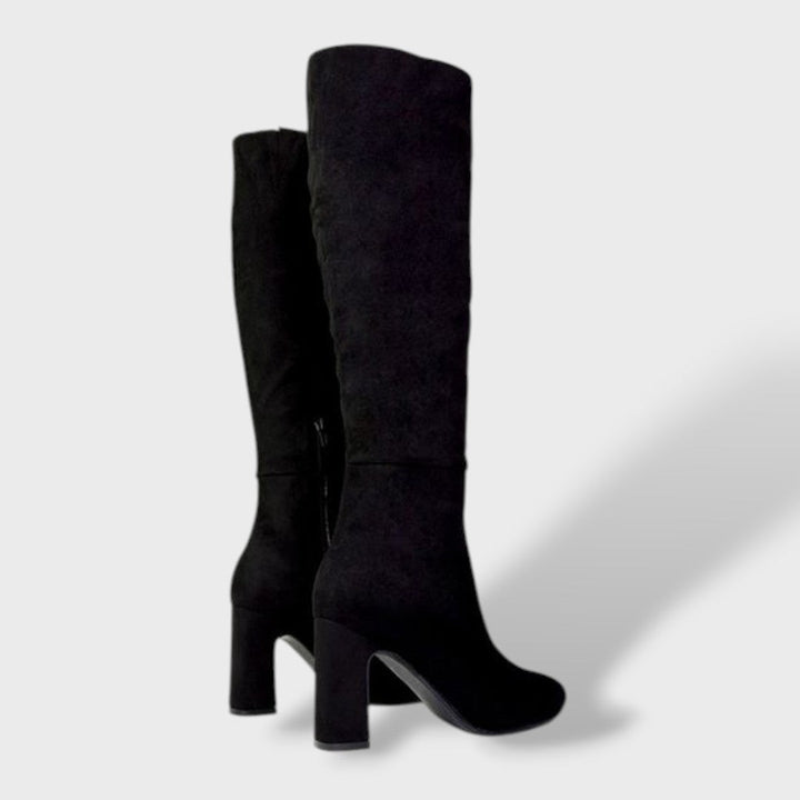 Sofía | Botas Altas de Cuero con Tacón Grueso