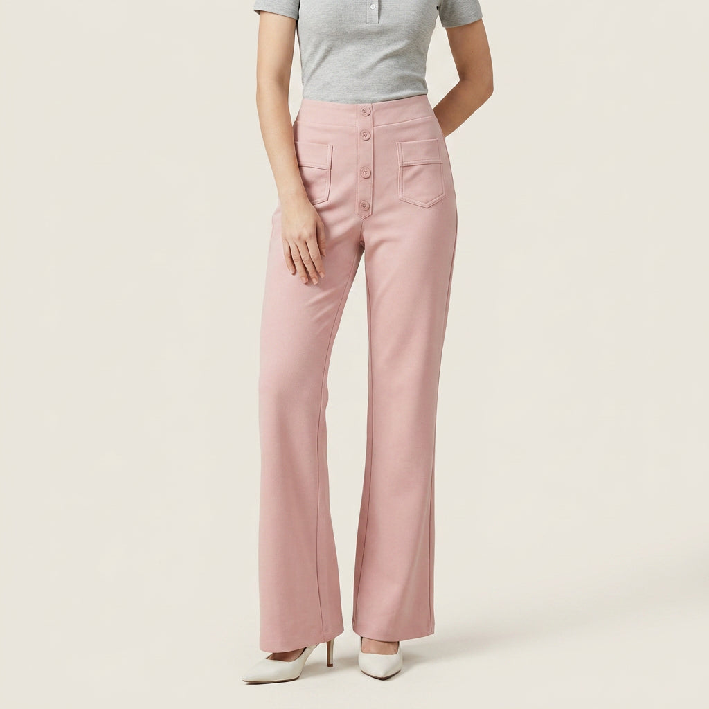 Gloria | Pantalón Ancho de Tiro Alto