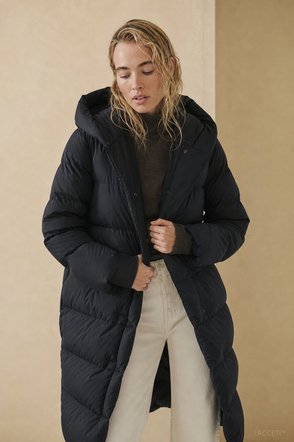 Ana | Chaqueta Acolchada con Capucha Larga