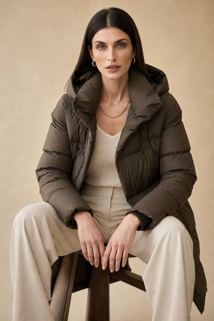 Ana | Chaqueta Acolchada con Capucha Larga