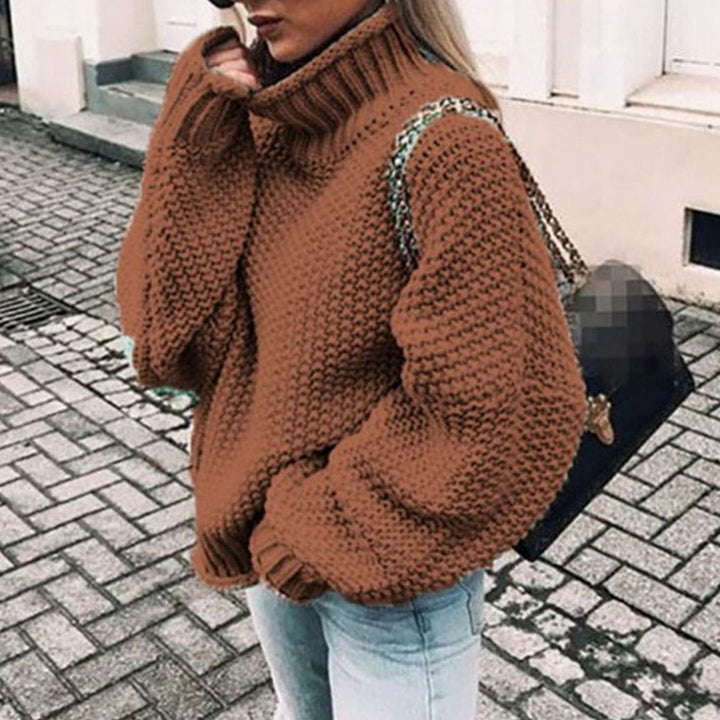 Diana | Jersey de Cuello Alto Mujer Punto Chunky Oversize