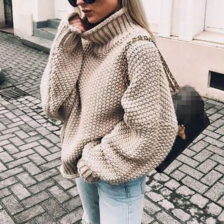 Diana | Jersey de Cuello Alto Mujer Punto Chunky Oversize