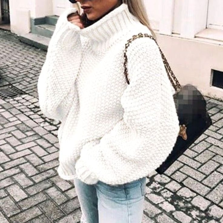 Diana | Jersey de Cuello Alto Mujer Punto Chunky Oversize