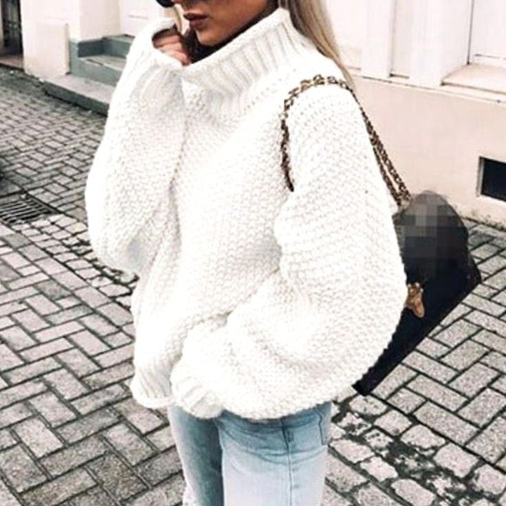 Diana | Jersey de Cuello Alto Mujer Punto Chunky Oversize