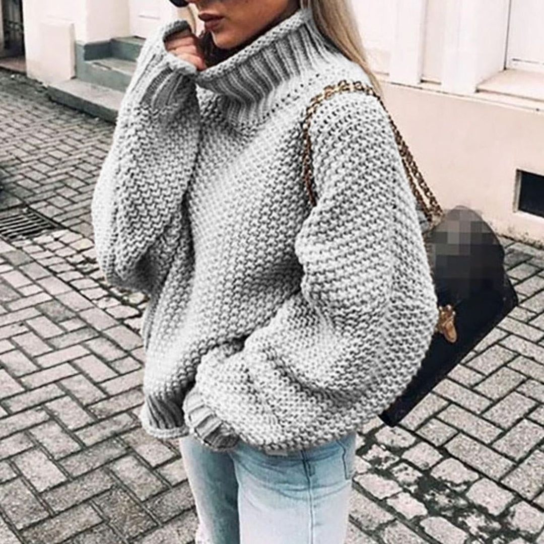 Diana | Jersey de Cuello Alto Mujer Punto Chunky Oversize