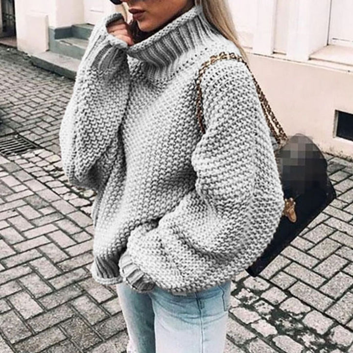 Diana | Jersey de Cuello Alto Mujer Punto Chunky Oversize