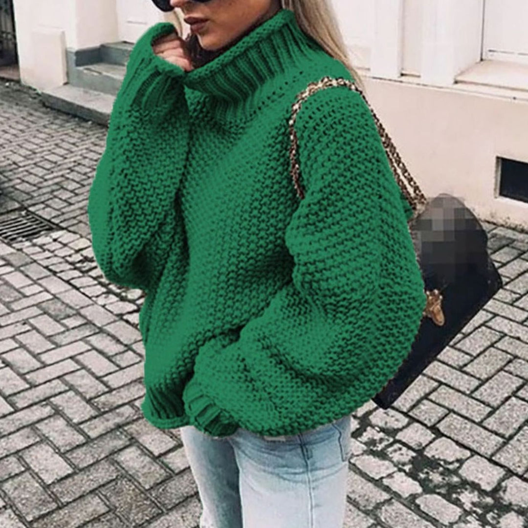 Diana | Jersey de Cuello Alto Mujer Punto Chunky Oversize
