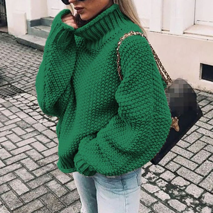 Diana | Jersey de Cuello Alto Mujer Punto Chunky Oversize