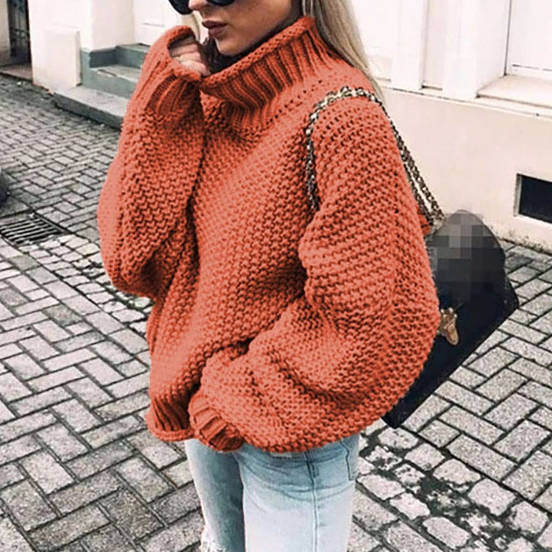 Diana | Jersey de Cuello Alto Mujer Punto Chunky Oversize