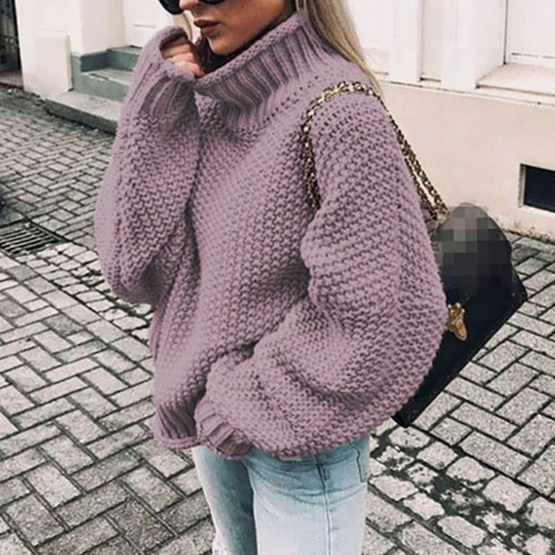 Diana | Jersey de Cuello Alto Mujer Punto Chunky Oversize