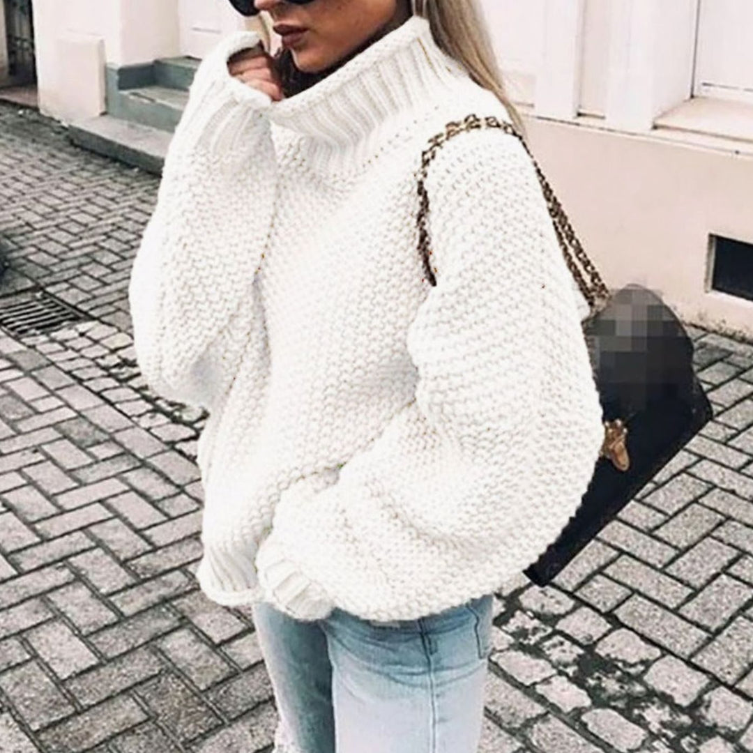 Diana | Jersey de Cuello Alto Mujer Punto Chunky Oversize
