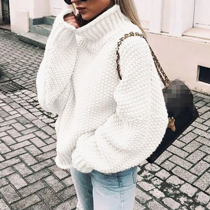 Diana | Jersey de Cuello Alto Mujer Punto Chunky Oversize