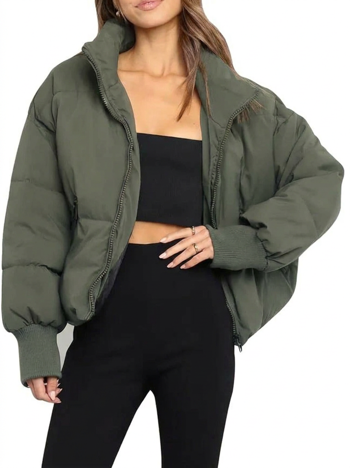 Claudia | Chaqueta Acolchada Mujer Cuello Alto Manga Larga Cierre